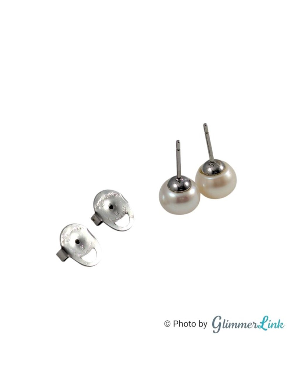 Honora White Cultured Pearl 8.5mm Stainless Steel Stud Earrings - Picture 8 of 11
